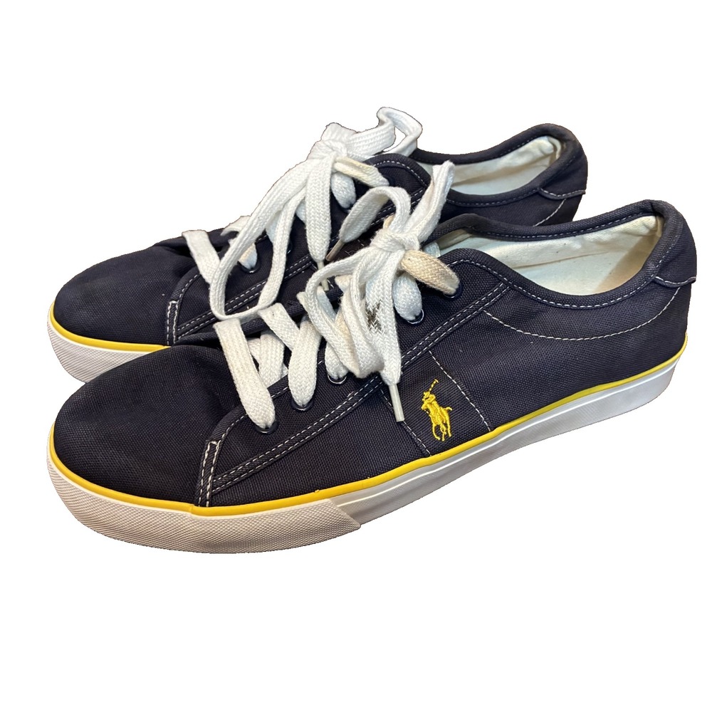 Polo Ralph Lauren Mens Clifton Canvas Sneaker 11D Casual Preppy Low Top Lace Up